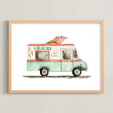 "Ice Cream" - Art Print in Mint by Kelsey McNatt - Framed