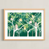 "Forest Village" - Art Print in Jungle by Krissy Bengtson - Framed