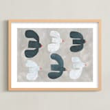 "Soar" - Art Print in Driftwood Taupe by Alicia Abla - Framed