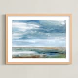 "Layers of Life" - Art Print in Sky Blue by Roberta Hoiness Art - Framed