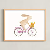 "Fast Riders IV" - Art Print in Violet by Francisca Reyes - Framed