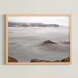 "Peaceful Ocean" - Art Print in Foggy grey by NSMARK - Framed