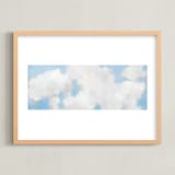 "Cumulus" - Art Print in White by Lynne Millar - Framed