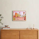 "West Coast Backyard" - Art Print in Sunset by Evan Clark - In a Room