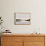 "Misty lake" - Art Print in autumn green by Kamala Nahas - In a Room
