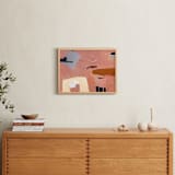 "HEMLOCK & HENNA" - Art Print in salmon by Keren Toledano - In a Room