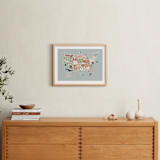 "US Agriculture" - Art Print in Robin's Egg by Joanna Griffin - In a Room