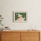 "Fetch 2" - Art Print in Shamrock Green by Jen Tips - In a Room