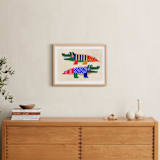 "Crocodile friends" - Art Print in Emerald by Mojca Dolinar - In a Room