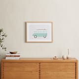 "Beach Bus" - Art Print in Seafoam by Itsy Belle Studio - In a Room