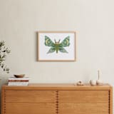 "Midnight Moth" - Art Print in Ocean Teal by Sarah Hand - In a Room
