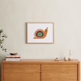 "Paper Snail" - Art Print in Apricot by Carrie Moradi - In a Room