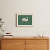 "White Swan" - Art Print in Moss by Ani Somi - In a Room
