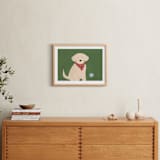"Fetch 1" - Art Print in Shamrock Green by Jen Tips - In a Room