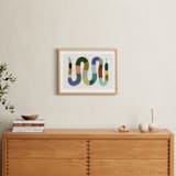 "Quilted Snake" - Art Print in Muted Multi by Kelly Watkins - In a Room