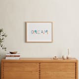 "DREAM DREAM" - Art Print in Rainbow by SunLee Art - In a Room