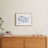 "United States of Flowers" - Art Print in Blue Moon Glycine by Another Please - In a Room