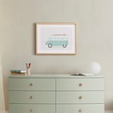 "Beach Bus" - Art Print in Seafoam by Itsy Belle Studio - In a Room