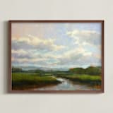 "Afternoon Light" - Art Print in Sky by Wendy Keller - Framed