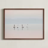 "Sunrise Quartet" - Art Print in Blush Pink by Corrina Reid - Framed