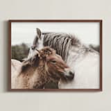 "nuzzle" - Art Print in Chestnut by Kamala Nahas - Framed