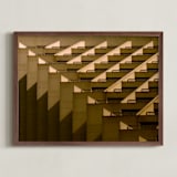 "Shift" - Art Print in Golden by Kimberly Young - Framed