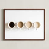 "Coffee Cathy" - Art Print in Latte by K.Short - Framed