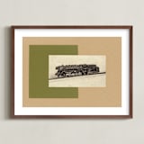 "Air, Land, and Sea" - Art Print in Olive by Tamara Hilje - Framed