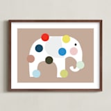 "Elephadots" - Art Print in Earth by Maja Cunningham - Framed