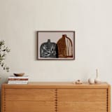 "Two vases" - Art Print in Earth brown by Bethania Lima - In a Room