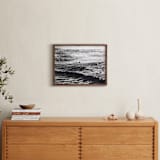"Cayucos Pier Surfer, Winter Morning Sun" - Art Print in Black and White by Annie Seaton - In a Room