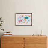 "Exploration Map" - Art Print in Apricot by DorothyDear Creations - In a Room