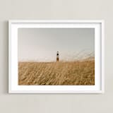 "Sankaty Lighthouse" - Art Print in Wheat by Chelsea Victoria - Framed