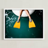 "flippers" - Art Print in Aquatic Emerald by Alicia Abla - Framed