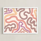 "Textured Journey" - Art Print in Blush by Emili Alfieri - Framed