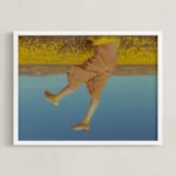 "Falling" - Art Print in Mustard by Jacob Loafman - Framed