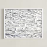 "Under the surface" - Art Print in Silver by Lisa Sundin - Framed