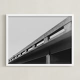 "Bridge Lines" - Art Print in Concrete by Brianne Larsen - Framed