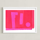 "Modern colors" - Art Print in Vibrant Red by Marta Crea - Framed