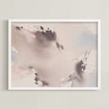 "Doves in Flight 1" - Art Print in Dusty Plum by Christa Kimble - Framed