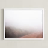 "Misty Tanzanian Mornings" - Art Print in Sandy Soft Terracotta by Lisa Sundin - Framed