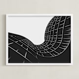 "Linjer 1" - Art Print in Copenhagen Gray by Kate Baird - Framed
