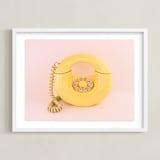 "Call Me Maybe 2" - Art Print in Baby Pink by Deborah Chou - Framed