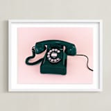 "Call Me Maybe 3" - Art Print in Baby Pink by Deborah Chou - Framed