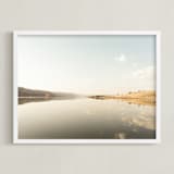 "Stillness of Day" - Art Print in Lake by David Michuki - Framed