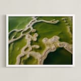 "Hierve el Agua Mexico" - Art Print in Lime by Elena Kulikova - Framed