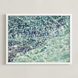 "Crystallize" - Art Print in Aqua by Whitley Williams - Framed
