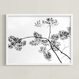 "Botanical Silhouette" - Art Print in Black and White by Kaitlin Rebesco - Framed