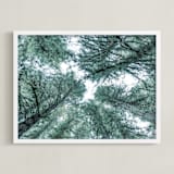 "Mystifying Forest" - Art Print in Forest Green by Jessica C Nugent - Framed
