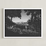 "Forgotten garden" - Art Print in Black by Romain - Framed